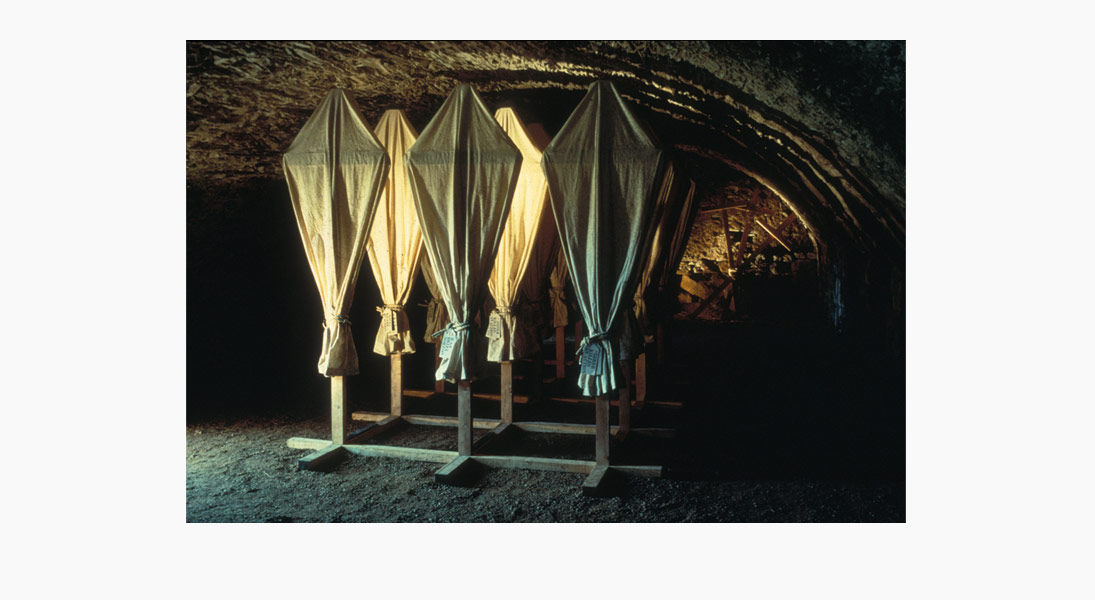 ‘Casualties were surprisingly light’ installation in the Bishop's Palace undercroft, St David's 1991